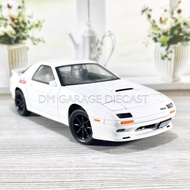 DIECAST MAZDA RX-7 FC3S 1990 INITIAL D WHITE SCALE 1:24 MINIATURE JINLIFANG CAR