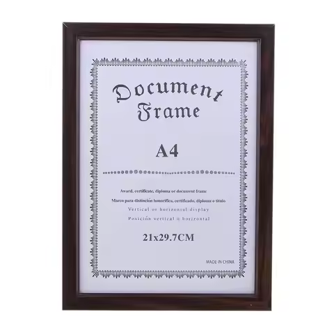 A4 natural wood diploma certificate document frame photo/picture holder