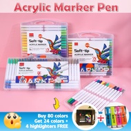 [Acrylic Marker Soft Tip Pen] Drawing Colouring Paint Art Painting Arcylic Marker Pen Colour Set Mak
