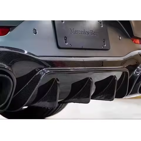 For Mercedes Benz AMG GT GT50 GT53 GT63 B Style Carbon Fiber Car Rear Bumper Diffuser Rear Splitters