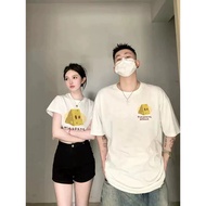 369873COD [220g-240g Tight Pure Cotton] Pure Cotton Printed Short-Sleeved T-Shirt Women Loose Slimme