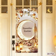 60x120cm Ai Moon Banner Islamic Muslim Party Supplies Lantern Castle Design Vinyl Flag Hari Raya Dec