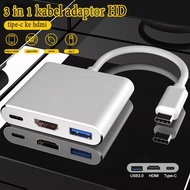 USB Type C to 3 in 1 4K HDMI Converter USB 3.0 Type C Macbook Air Pro Connector Converter Adapter