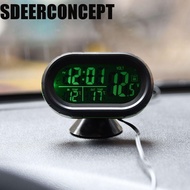 SDEERCONCEPT Car Battery Voltage Volt Voltmeter Tester, 12V-24V Freeze Alert Digital Auto Car Thermo