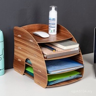 File Storage Box Frame Wooden Desktop Wooden Drawer Shelf Office Supplies File Information Rack Desk