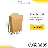 French Fries Box M Box French Fries Box KraftKentang 7.5x3x10.6 Laminated