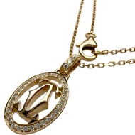 CARTIER/Cartier Logo Double C Diamond Necklace in 18K Pink Gold, 4.4g, 38/41cm, B7219300, Women's [P