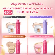 Glad2Glow 2PCS All Day Matte Setting Spray Set cushion foundation make-up Combo for Long Lasting Fin