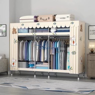 Wardrobe Fabric Cabinet 85/110/150/170/195cm children's wardrobe size steel tube alloy joints