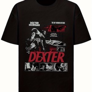 Bay Harbor Butcher" Dexter for MORGAN Print T-Shirt Summer Versatile Trendy Round Neck Short Sleeve 