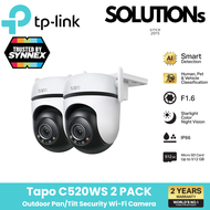 TP-Link ⚡️กล้องวงจรปิด ไวไฟ⚡️Tapo C520WS [แพ็คคู่สุดคุ้ม] กล้องไวไฟ 4MP 2K+ QHD ใช้งานภายนอก Starlig