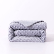 LZD 2021Gray Weighted Blanket Cover Zip Velvet Bubble Duvet Quilt Soft Breathable Sleep Blanket Cove