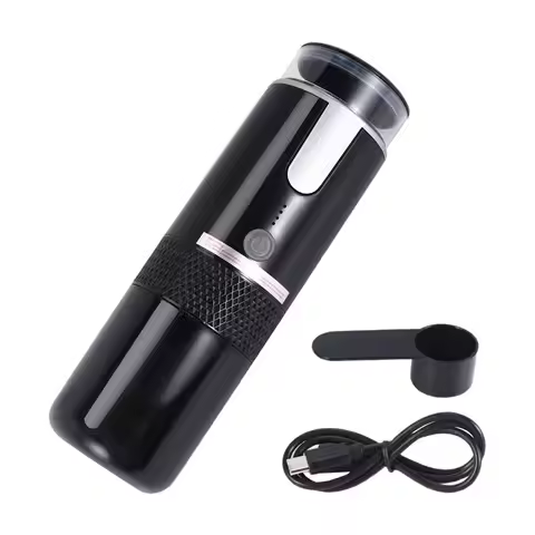 Electronic Coffee Maker Rechargeable Espresso Machine Portable Car Coffee Make Ground Coffee & Espre
