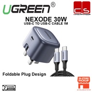 UGREEN NEXODE 30W USB-C PD GAN FAST CHARGER + USB-C TO USB-C CABLE 1M (SPACE GRAY)