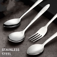 Stainless Steel Portable Spoon Fork Soup Spoon Dinner Lunch Spoon Table Spoon