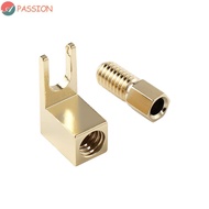 PASSION Banana to Spade Adapte Metal Durable Spade Adapter Banana Plug Y Type Speaker Cable Connecto