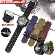 Watch Strap for Casio G-SHOCK GM-110 GM-2100 GA-900 AQ-S810 Men Replacement Watch Band Modified Nylon Canvas Bracelet 16mm 18mm