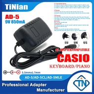 9V 850mA AD-5 AD-5MR Power Supply AC/DC Adapter for CASIO CT-670 CT-677 CT-700 CT-800 CT-870 Keyboar