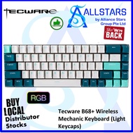 Tecware B68+ Mechanical Keyboard (Body :White/Switch Gateron Brown/Tactile) Bluetooth/Wireless/detachable Type-C