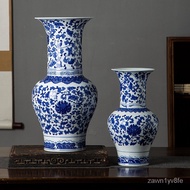 Jingdezhen Hand-Painted Twine Landscape Vase High Temperature Fired Large Floor-Standing Ceramic Vase Chinese Villa Vase