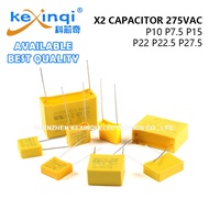 (1~10pcs) X2 Safety Capacitor 275VAC 0.01UF 0.22UF 0.15UF 0.33UF 0.47UF 0.68UF 1.2UF 1.5UF 2.2UF 2UF