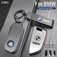 ZOBIG NEW Key Fob Cover for BMW Car Key Case Shell with Keychain Fit For BMW 2023 2024 X1 X5 x6 x7 i