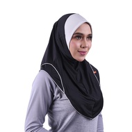 TUDUNG SUKAN (RAQTIVE) (B202)>>>>Black / Light Grey<<<