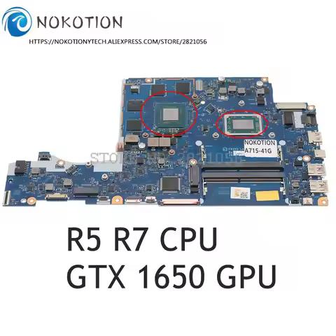 NOKOTION NBQ8L11001 NB.Q8L11.001 FH5VQ LA-J812P For ACER Nitro 5 A715-41G Laptop Motherboard R5 3550