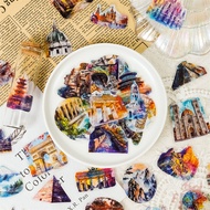 ❀ Freehand Sketching City Landmarks Series 02 PET Clear Stickers ❀ 50Pcs/Set DIY Fashion Waterproof 