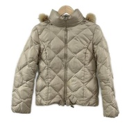 23Ku trois ViN arron Down Jacket Size 3 Zip beige Women Long sleeves Direct from Japan Secondhand