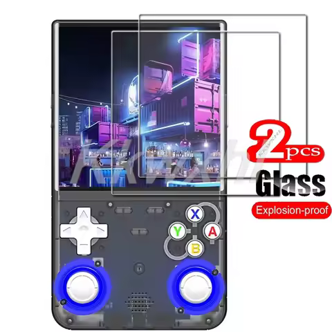 2PCS FOR R36 Ultra Max Pro Plus Handheld Game Console Tempered Glass ON R36Ultra R36Pro R36Max 9H HD