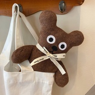 Ns ns Cute Biscuit Bear Doll Korean Niche Cute Soft Cute Healing Gift Bow Bear Comforting Doll