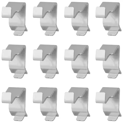 12Pcs Premium Metal Cabinet Shelf Clips Reinforced Structure Easy Install Shelf Support for File Cab