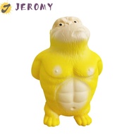 JEROMY Squeeze Vent Gorilla, Stretch Yellow Squeezing Monkey Toys, Creative Soft Rubber Orangutan El