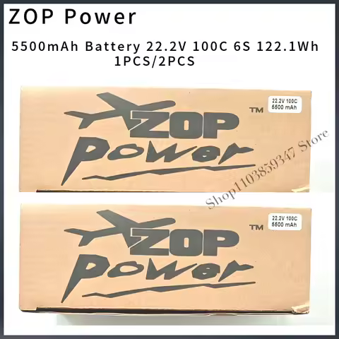 In Store 5500mAh Battery ZOP Power 22.2V 100C 6S 122.1Wh LiPo Batteries XT60 Plug for RC Drone 1pcs/