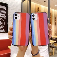 ✢㍿Huawei Nova 7i 7SE 5T 4 4SE 3i RAINBOW Phone Case Huawei Y7P Y6P Y5P 2020 Hard Cover Candy Color C
