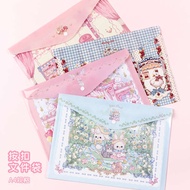 Beg fail Leben a4 comel, kecil, plastik segar, gesper, kertas ujian pelajar, beg penyimpanan, folder