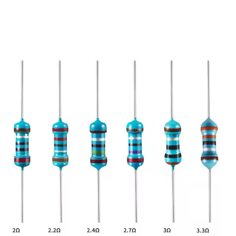 50pcs Metal Film Resistor 2 Ohm Resistor Set For Vehicle Airbag Repairing Automotive Airbag Resistor