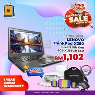 REFURBISHED LAPTOP LENOVO X250 - i5 / Gen 5 / 8GB RAM / 256GB SSD / 1 YEAR WARRANTY