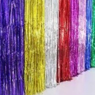 Plain Foil Fringe Curtain / Langsir Deco *READY STOCK*