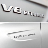 Benz New V8 BITURBO C63 G63 S65 Emblem Badge Car Fender Sticker