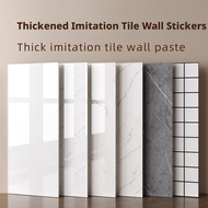 Marble Wall Tile Paper Kitchen Wall Sticker Wall Paper  30x60cm Bathroom Wallpaper Waterproof Tile S