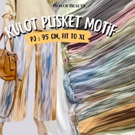 Kulot Plisket Lidi Motif Zig Zag Salur Daisy Bunga Flower Celana