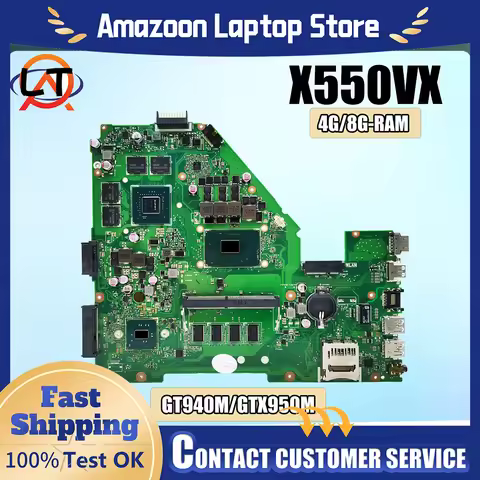 For ASUS X550VX Mainboard 60NB0BB0-MB1103 A550V W50V X550V FH5900V X550VB X550VC X550VQ X550VXR X551