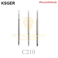 KSGER Mata Solder Pisau Runcing Bengkok C210 K C210 IS C210 I C210K C210IS C210I Tip Solder Presisi 