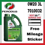 70100332 Perodua SAE 0W20 Fully Synthetic Engine Oil (3 Liter)