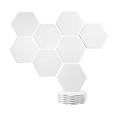 ABSS-12 Pack Noise Cancelling Wall Panels White For Soundproofing Of Recording Studios, Offices, Hom