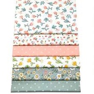 6pcs/Set Countryside Floral Printed Cotton Fabric Squares, Size 19.8"X19.8", Floral Patterns, Suitab