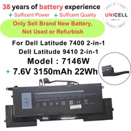 For Dell Laptor battery 7.6V 3150mAh 22Wh Latitude 7400 2-IN-1 N020L7400C-D1706CN N032L7400C-D1506CN
