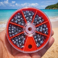 Split Shot 130 pcs 120G Lead Fishing Sinkers With Storage Box